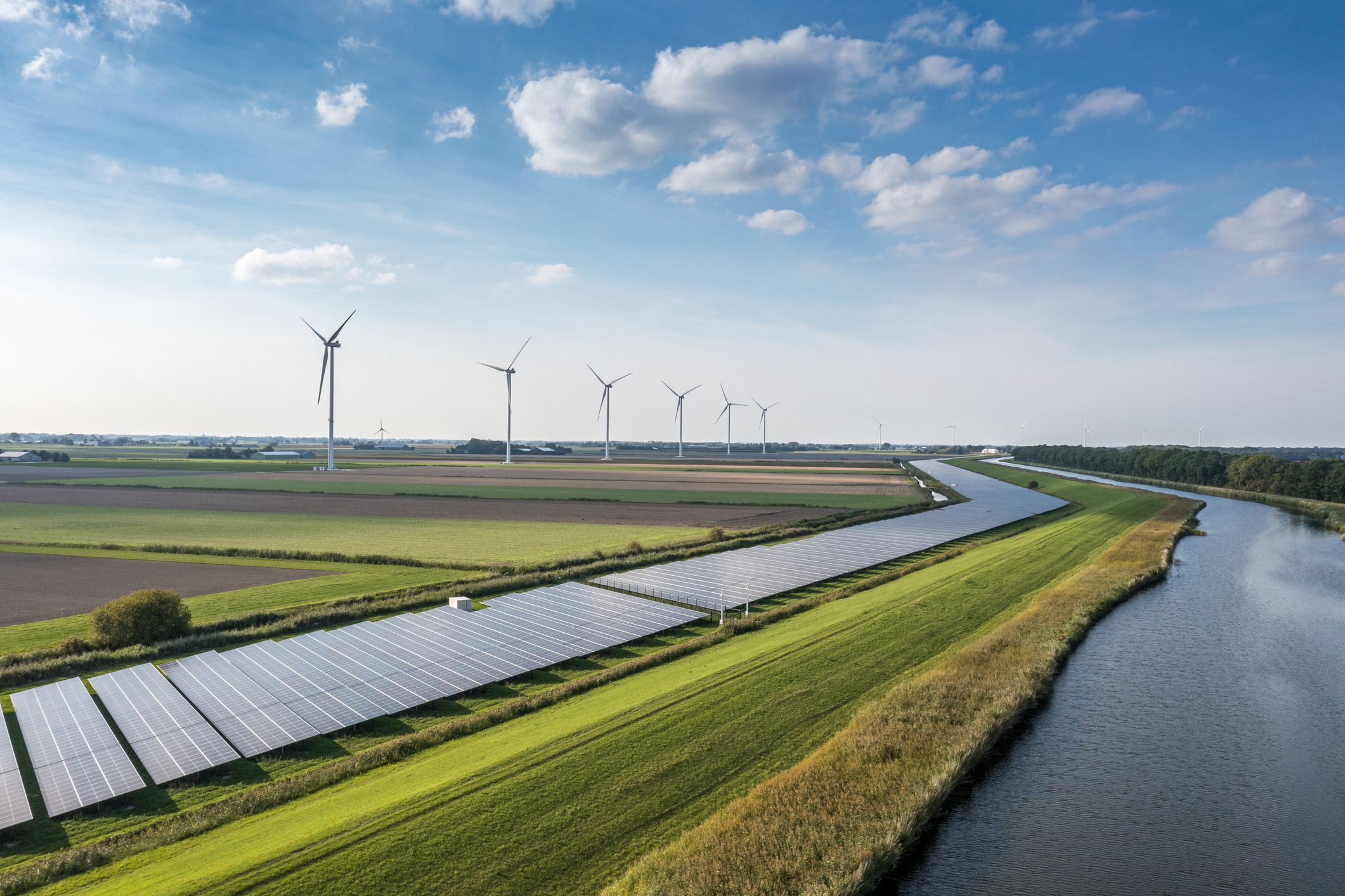 Wind, sun and water energy.