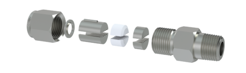SPGA/DSPGA multi-hole split compression seal fitting